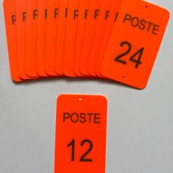 Num&eacute;ro de poste ou battue 12 &agrave; 24 orange
