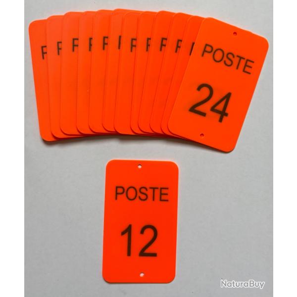 Num�ro de poste ou battue 12 � 24 orange