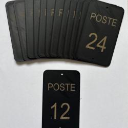 Num&eacute;ro de poste ou battue 12 &agrave; 24 noir