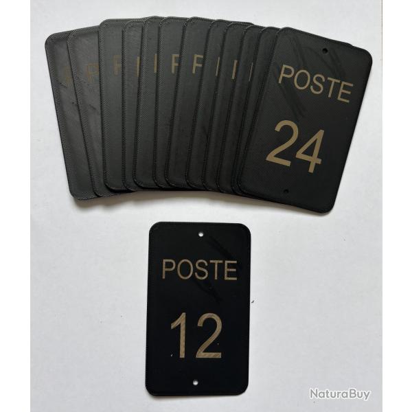 Num�ro de poste ou battue 12 � 24 noir