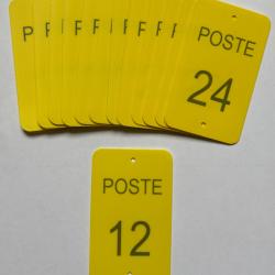 Num&eacute;ro de poste ou battue 12 &agrave; 24 rouge