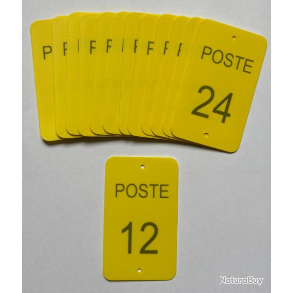 Num�ro de poste ou battue 12 � 24 rouge