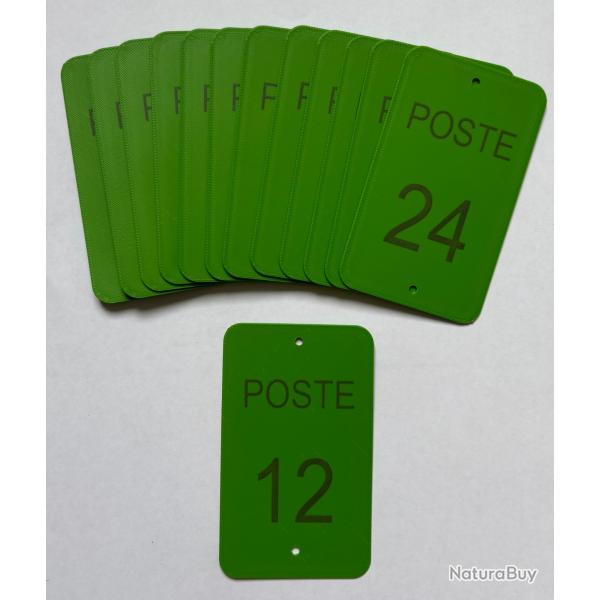 Num�ro de poste ou battue 12 � 24 vert