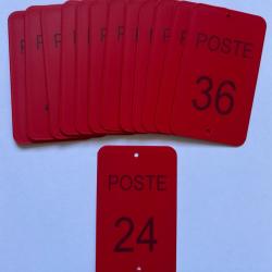 Num&eacute;ro de poste ou battue 24 &agrave; 36 rouge