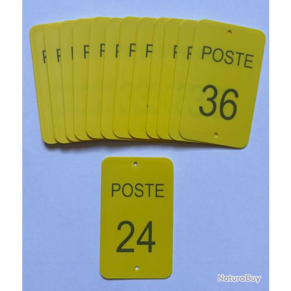 Num�ro de poste ou battue 24 � 36 jaune