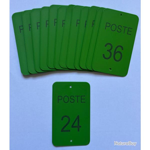 Num�ro de poste ou battue 24 � 36 vert