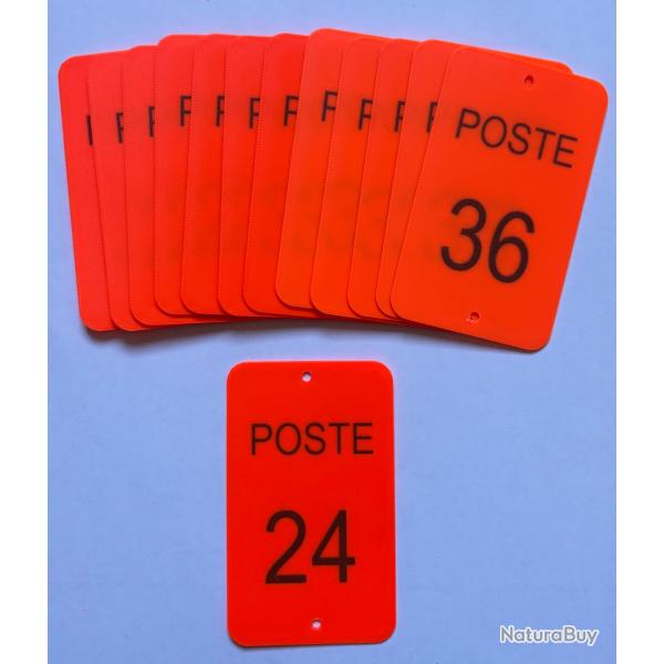 Num�ro de poste ou battue 24 � 36 orange