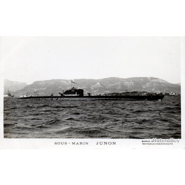 Carte postale ancienne - Sous-marin Junon - Marius Bar Phot Toulon -N�8920