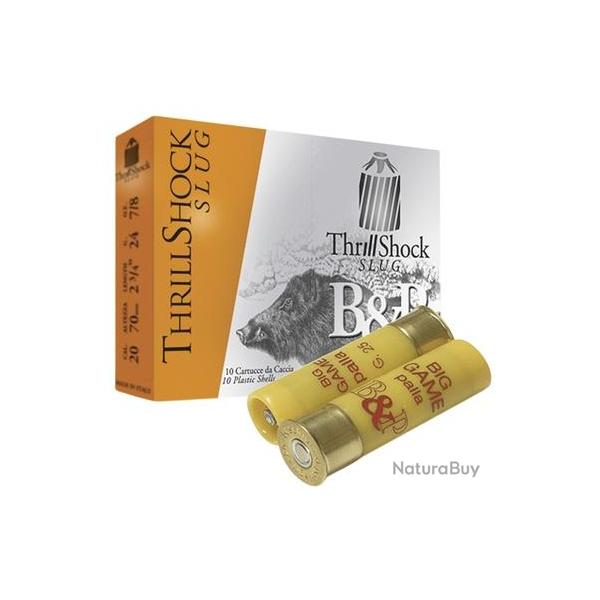 Cartouches B&P big game slug calibre 20/70 24g boite de 10