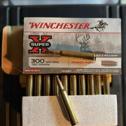 Munitions Winchester 300 Win Mag Power-Point 180 gr, 40 cartouches neuves