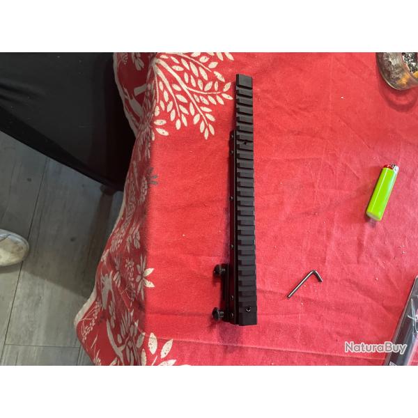 Rallonge rehausse rail picatinny long 26 cm rail de 11mm et 22mm carabine scout Mosin nagant
