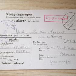 lettre oflag 1941 prisonnier guerre document militaire