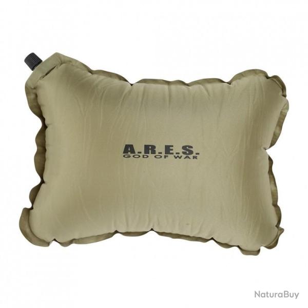 Oreiller de bivouac Ares Camp Pillow autogonflant, �paisseur 11 cm, environ 250 g Vert olive
