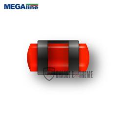 Guidon Ajoure Fluorescent Rouge MEGALINE M3.5 D4 L9