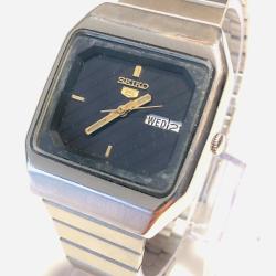 Montre Vintage Seiko 5 Automatique Calibre 6349/6319 - 100% D'Origine - Cadran TV Noir Ray&eacute;