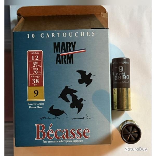 Cartouches Mary Arm B�casse 12/70 38 g plomb n� 9, bo�te de 10