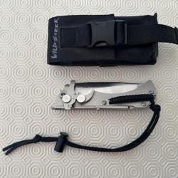 Couteau Wildsteer Paracorde Noir neuf