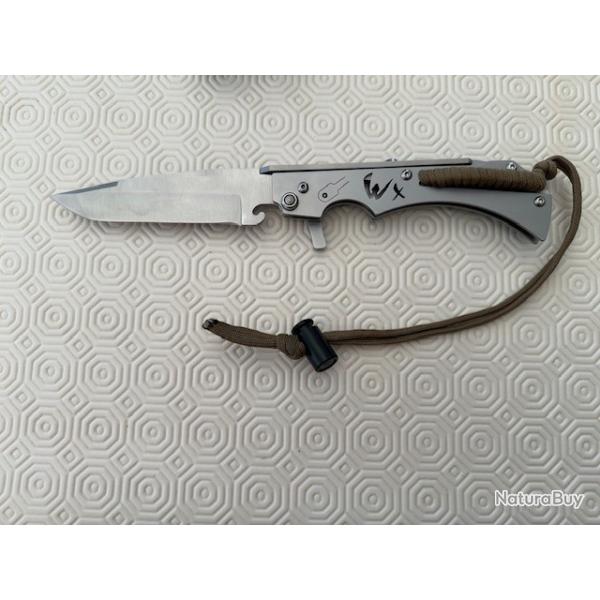 Couteau Wildsteer Paracorde kaki neuf