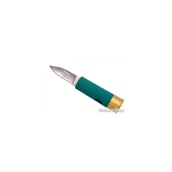 COUTEAU CARTOUCHE THIRD VERT 6,5CM INOX