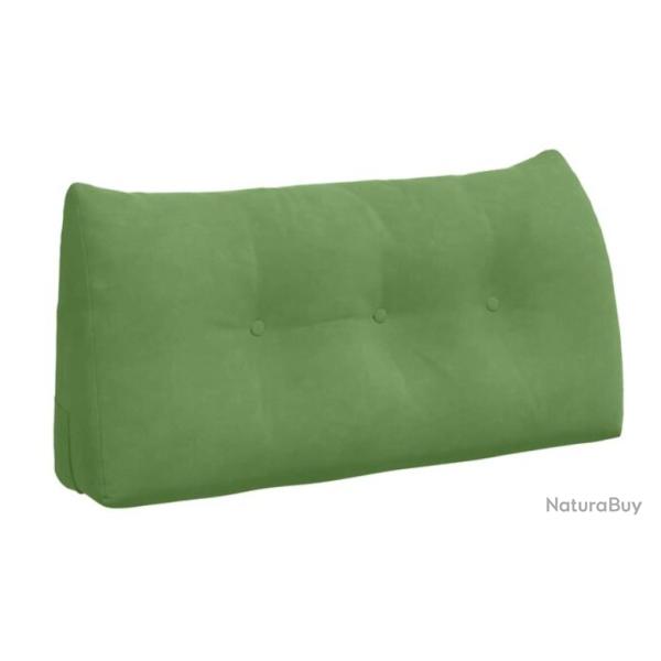 Coussin dos velours vert 100x50x24 cm ergonomique avec poche lat�rale