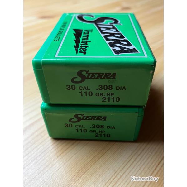 Ogives Sierra .308 110 grains HP 2110