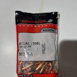 Lot 100 composants Winchester PP 180gr PP - Sachet Neuf