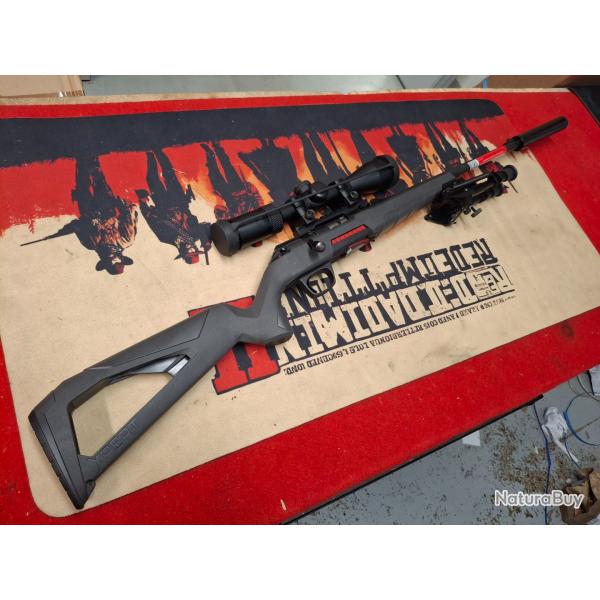 WINCHESTER XPERT CAL. 22LR ETAT NEUVE + SILENCIEUX + LUNETTE + BIPIED + MALLETTE