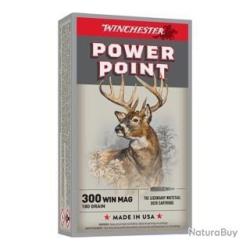 Vente Flash ! Winchester Calibre 300WM Ogives Power Point Poids 180gr 11.6g Neuve X100