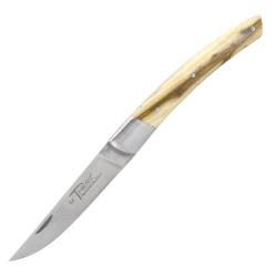 Couteau pliant Chevalerias "Le Thiers" 1 pi&egrave;ce lame Damas manche Gen&ecirc;t