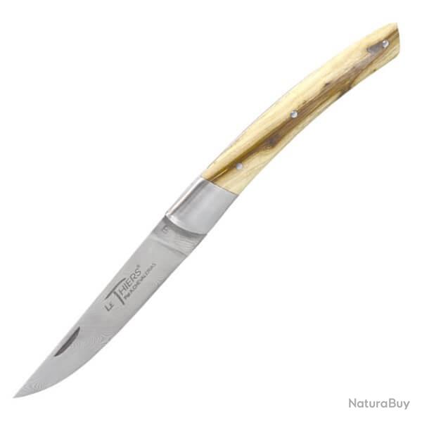 Couteau pliant Chevalerias "Le Thiers" 1 pi�ce lame Damas manche Gen�t