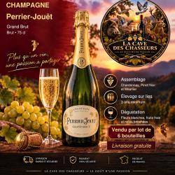 6 BOUTEILLES DE CHAMPAGNE PERRIER JOUET GRAND BRUT 75C LIVRAISON L GRATUITE