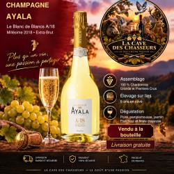 CHAMPAGNE AYALA BLANC DE BLANC BRUT 75CL LIVRAISON GRATUITE