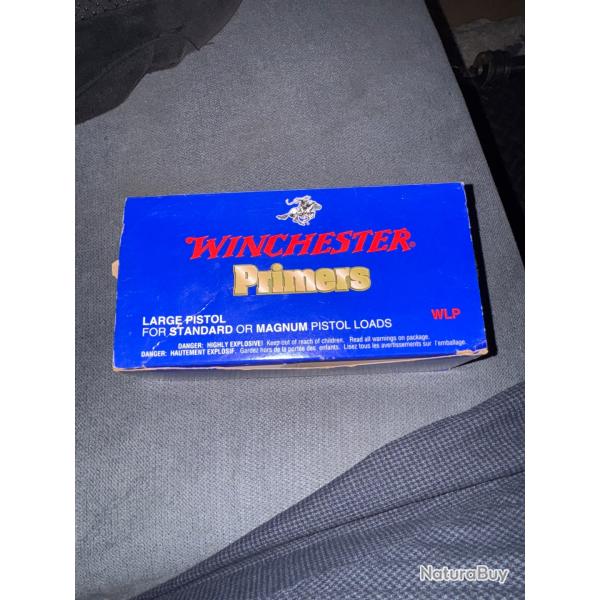 Amorces winchester large pistol magnum ou standard 900
