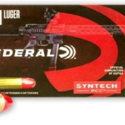 FEDERAL Cartouches 9mm Luger 124 Grains Synthetic Jacket TSJ