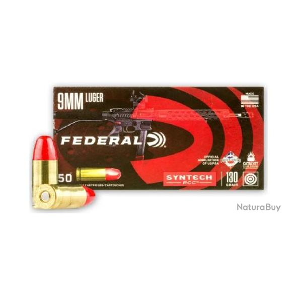 FEDERAL Cartouches 9mm Luger 124 Grains Synthetic Jacket TSJ