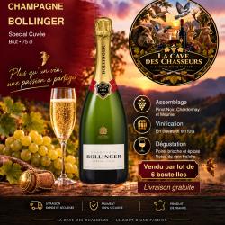 6 BOUTEILLE DE BOLLINGER SPECIAL CUVEE 75CL BRUT AOP CHAMPAGNE LIVRAISON GRATUITE
