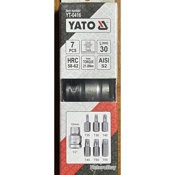 6 embouts torx tamperproof + douille