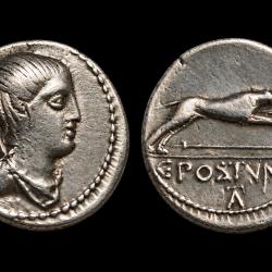 Denier argent Postumia 74 av.JC.