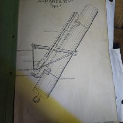 Rare coffret appareil GM type 1 tir r&eacute;duit au mortier 60mm