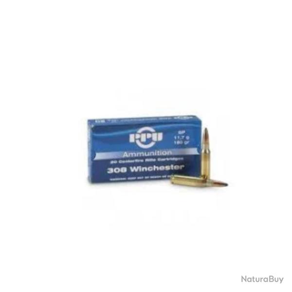 PPU CARTOUCHE 308 WINCHESTER 190gr HP-BT