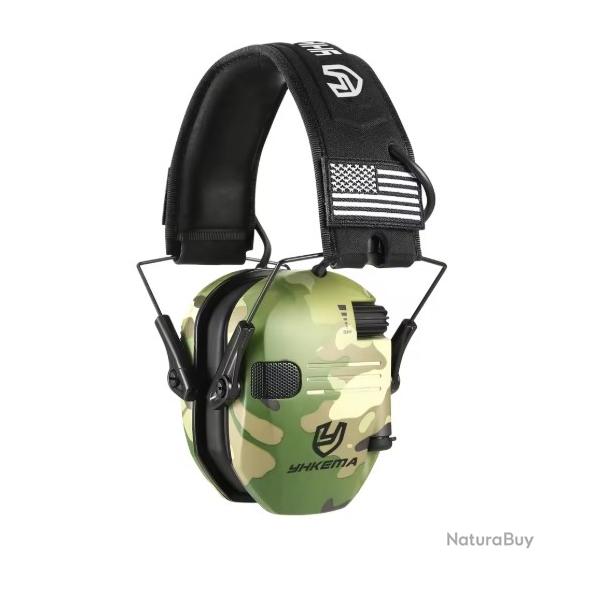 Casque Tactique Anti-Bruit �lectronique NRR22dB Tir, Chasse, Ball-Trap  Amplification Sonore