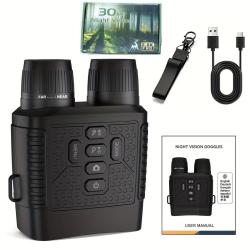 Jumelles Vision Nocturne Infrarouge HD 2.5K Ecran 3 Pouces Zoom 6X Lampe Tactique Chasse Airsoft