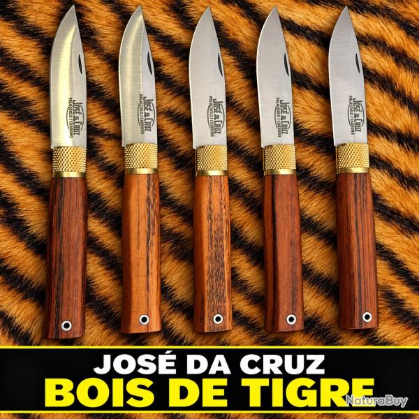 Couteau pliant Jos� Da Cruz bois tigre acier carbone 19 cm