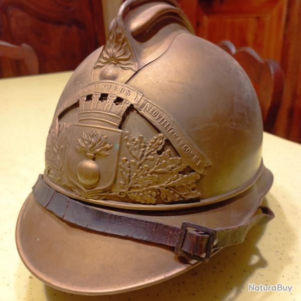 Casque de pompier Mle 1895 deNEUVILLY EN ARGONNE (MEUSE)