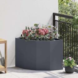 Jardini&egrave;re d'Angle Anthracite 60 x 60 x 50 cm Acier
