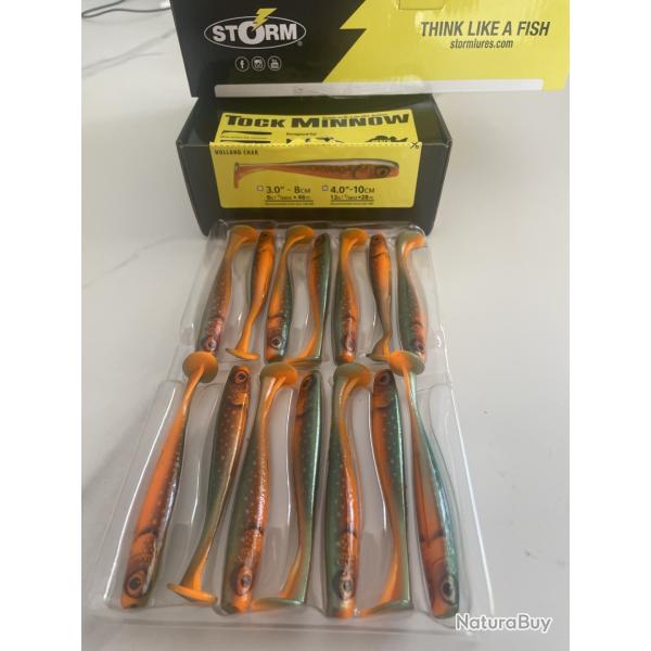 Storm Tock Minnow 4.0" Holland Char - Lot 14 leurres - Neufs & emball�s