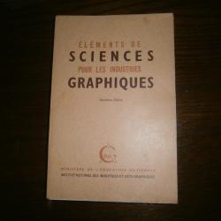 livre &eacute;l&eacute;ments de sciences pour les industries graphiques