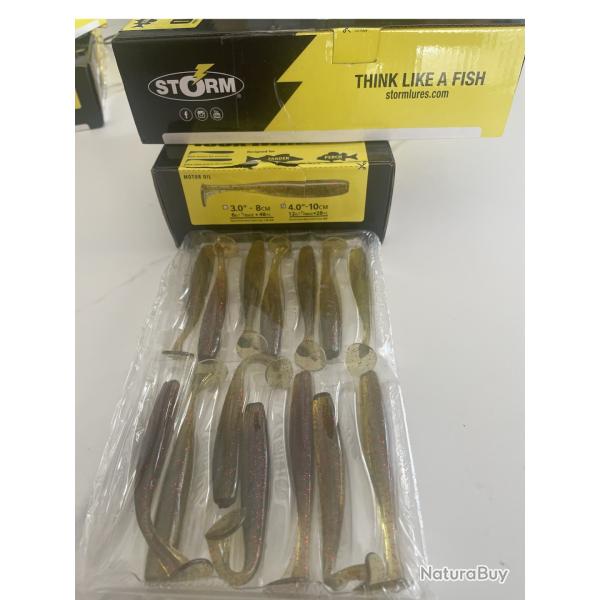 Storm Tock Minnow 4.0" Motor Oil - Lot 14 leurres - Neufs & emball�s