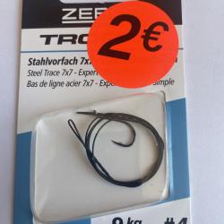 Bas de ligne acier 7x7 Zebco - Hame&ccedil;on n&deg;4 - 50 cm / 9 kg - Neuf -