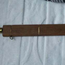 GRAND COUTEAU ARTISANAL A PRIORI  LAME PEUGEOT + FOURREAU BOIS